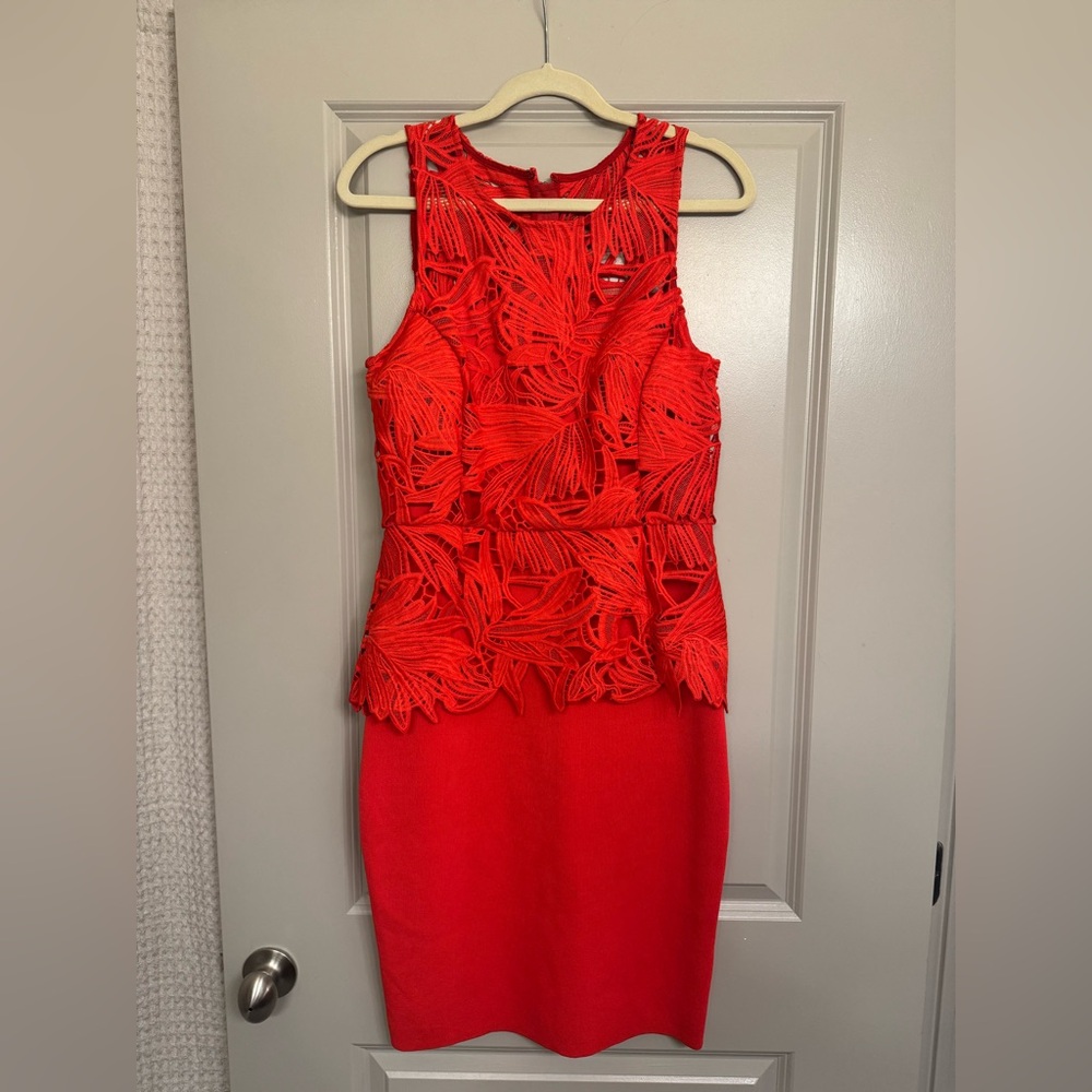 Sachin + Babi Vibrant Red Midi Dress NWT